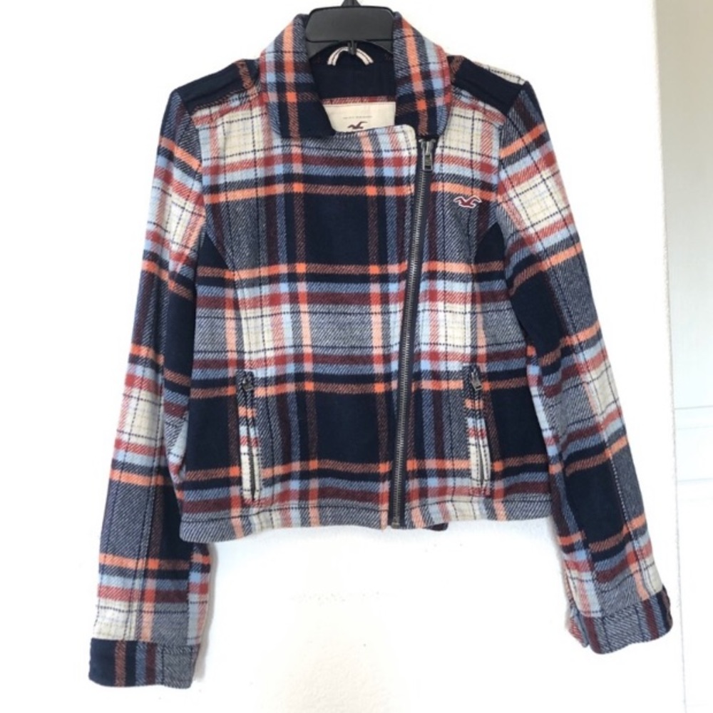 PLAID ZIP UP JACKET